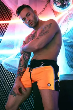 AKIRA REFLECTIVE SHORTS NEON ORANGE