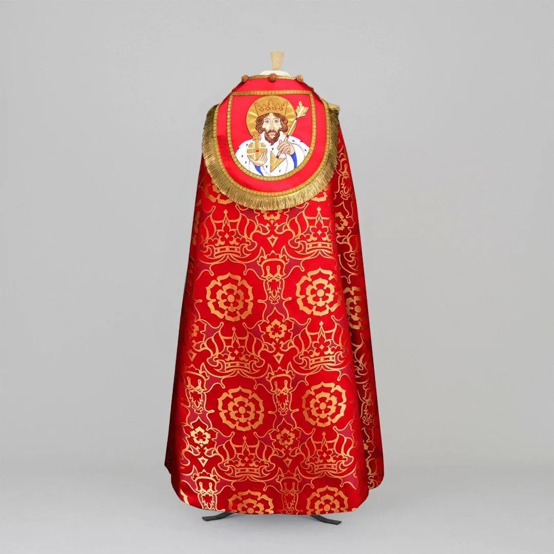 Cathedral Cope in Red/Gold 'Coronation' with Embroidery