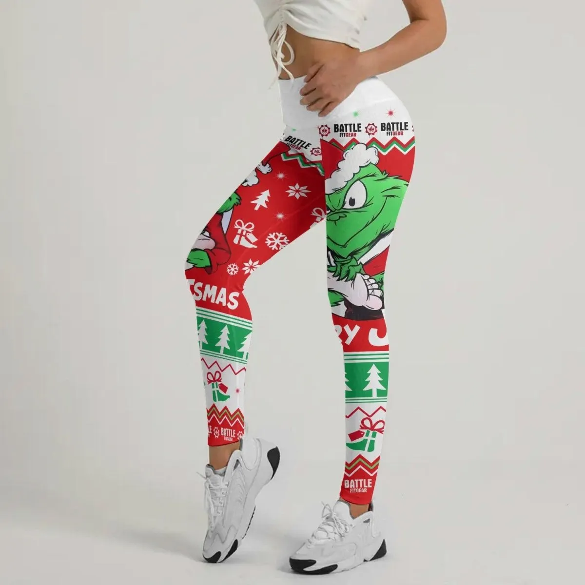 Funny Santa Grinch Leggings