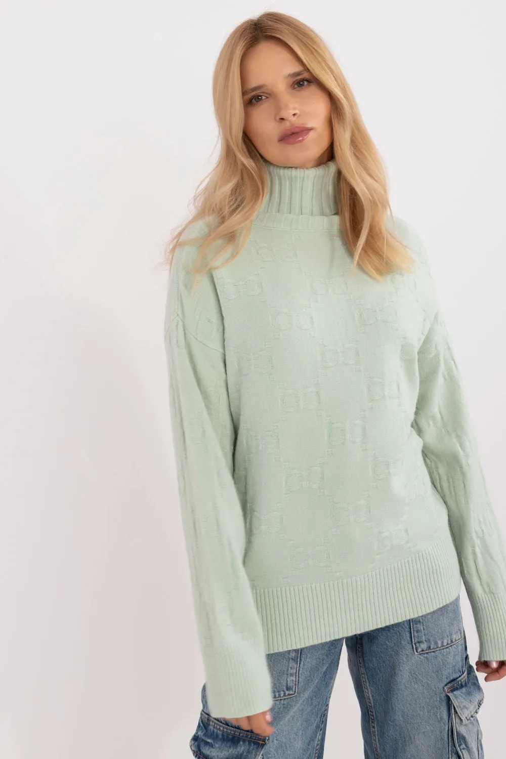 green - Turtleneck model 199637 AT
