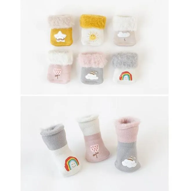 Kiki Cartoon Printed Winter Socks [Set of 3]