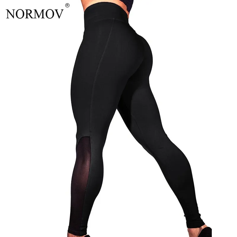 NORMOV Push Up Mesh Leggings Women