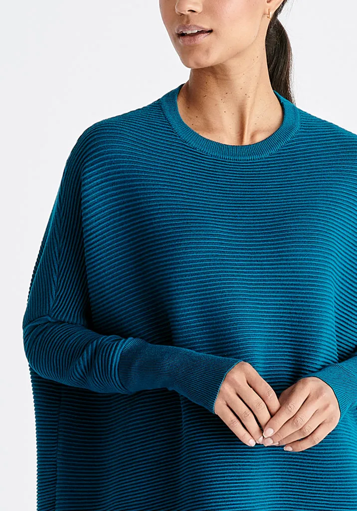 Paisie Cape Jumper in Ocean Blue