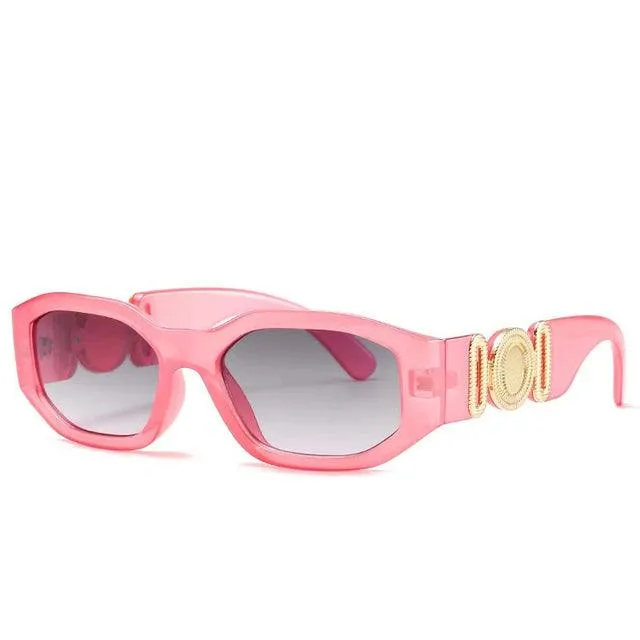 Plastic Square Reflective Sunglasses