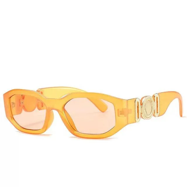 Plastic Square Reflective Sunglasses