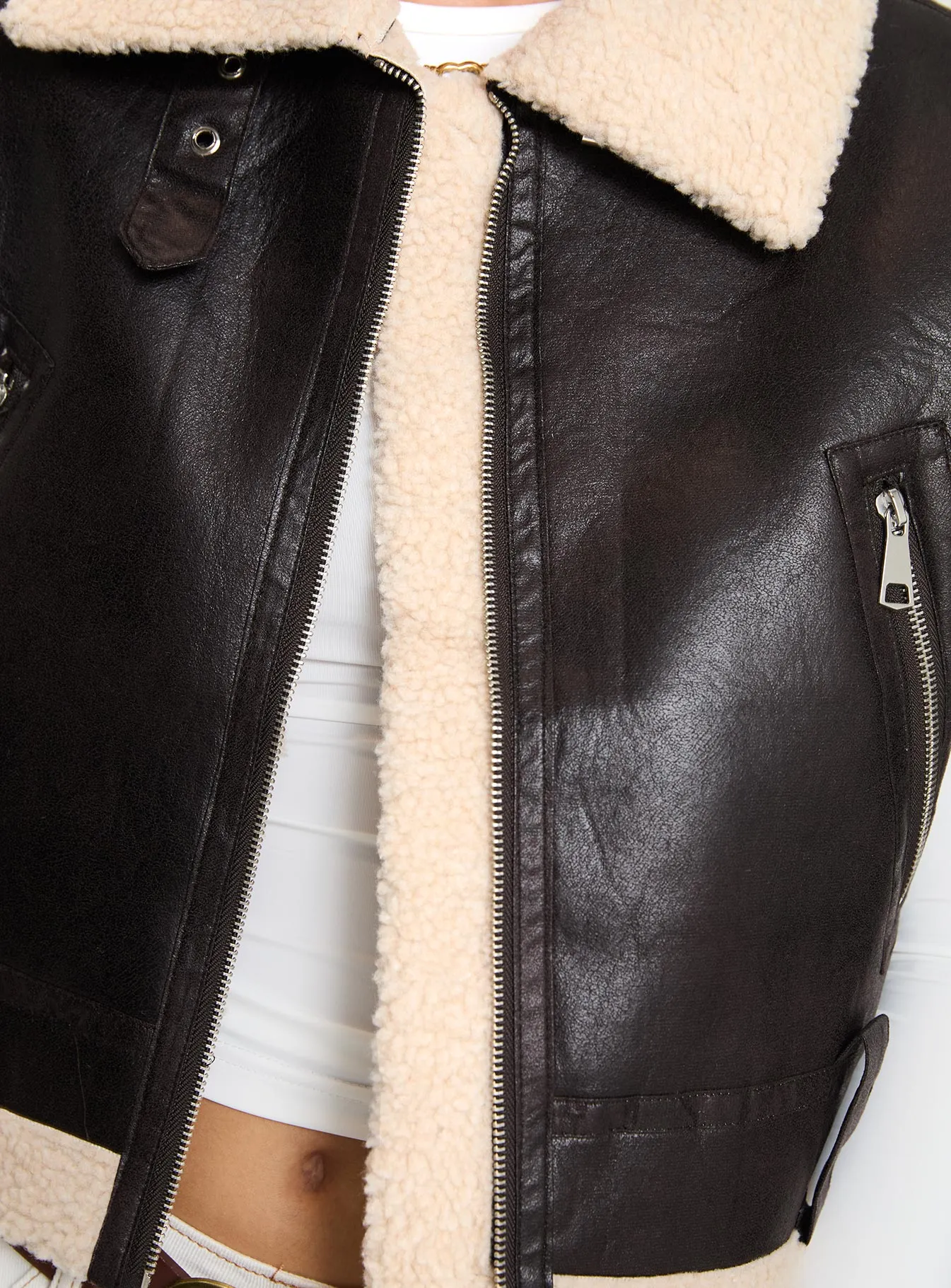 Riga Shearling Vest Chocolate