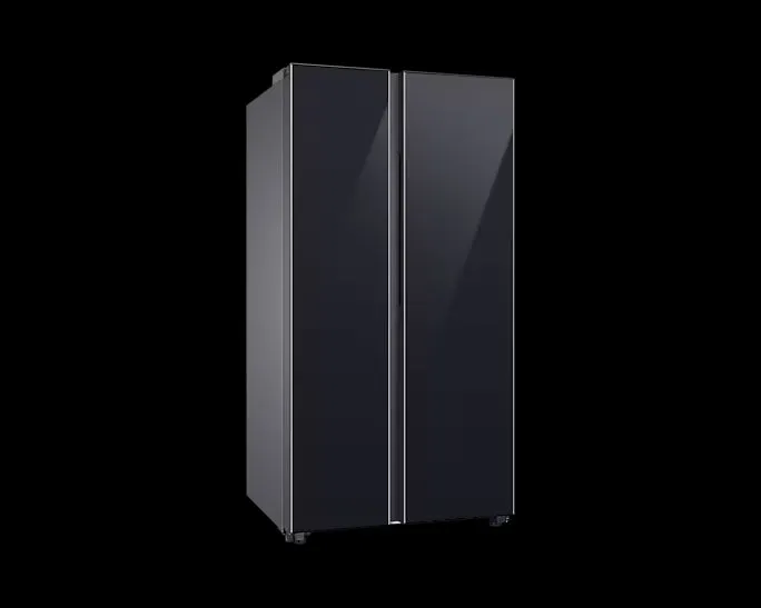 Samsung RS76CB81A333 653L 5-in-1 Convertible BESPOKE Side-by-Side Refrigerator – Twin Cooling Plus, Auto Open Door, AI Energy Mode, Wi-Fi Enabled (Glam Deep Charcoal)