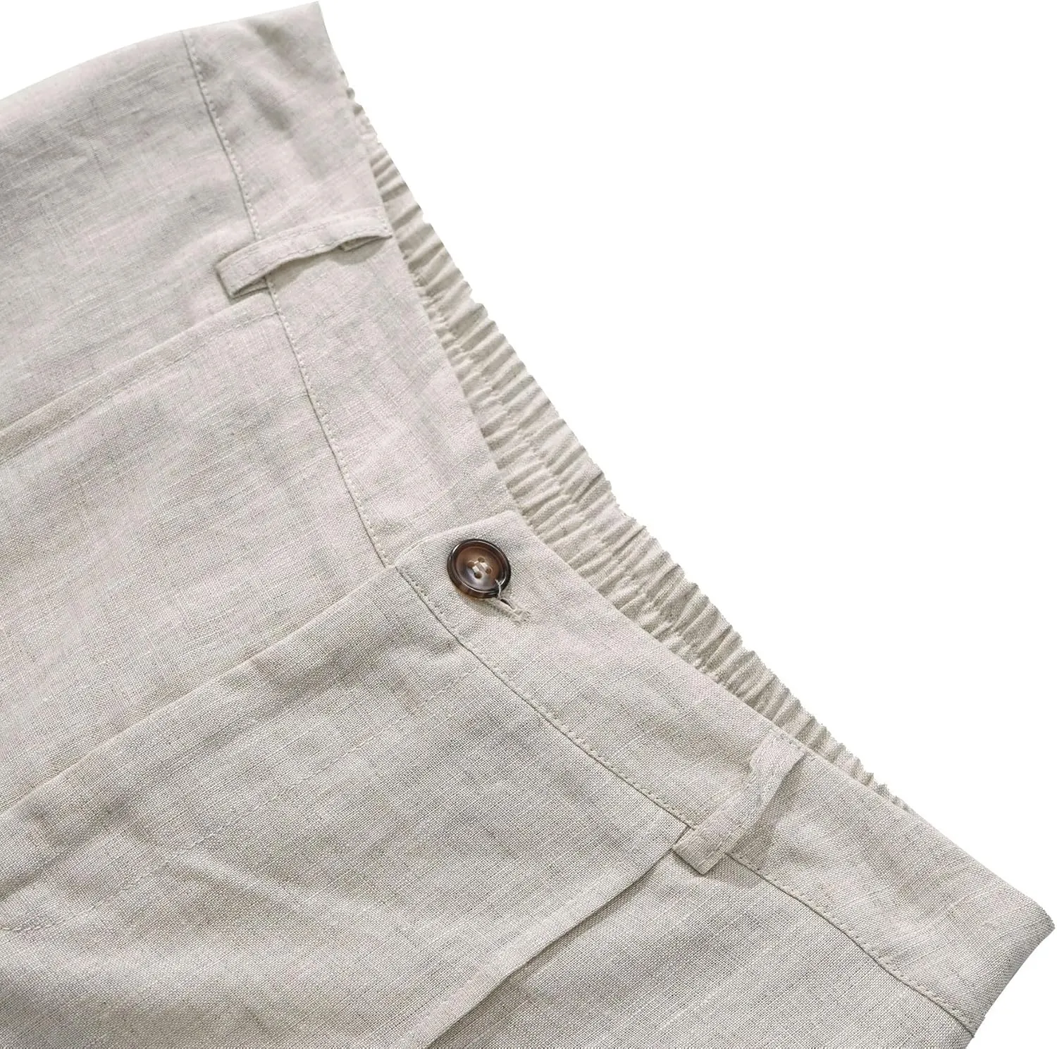 Women's 100% Linen High-Rise Effortless Pintuck Ankle Pants