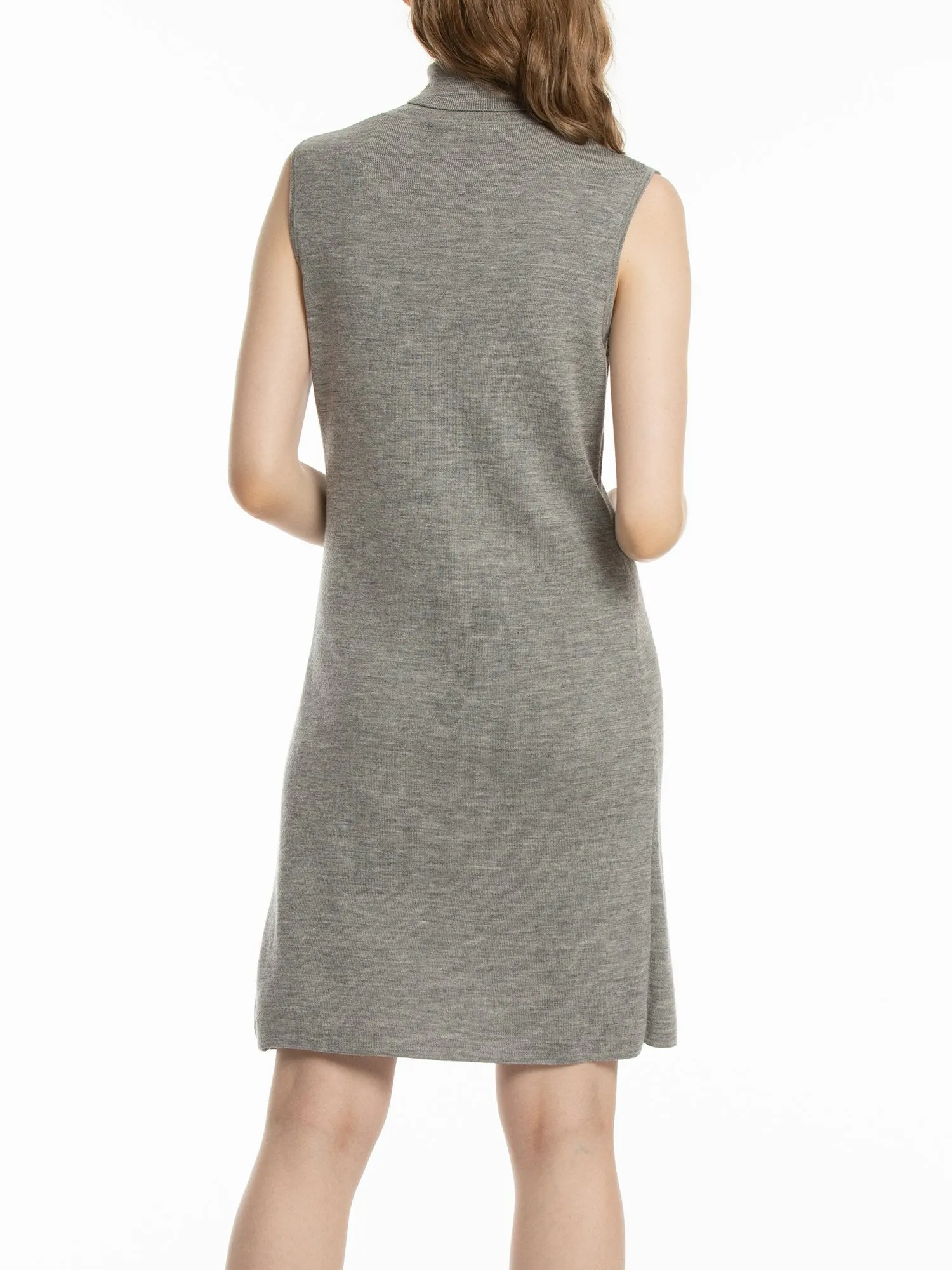 Woolicity Turtleneck Sleeveless Merino Wool Sweater Dress
