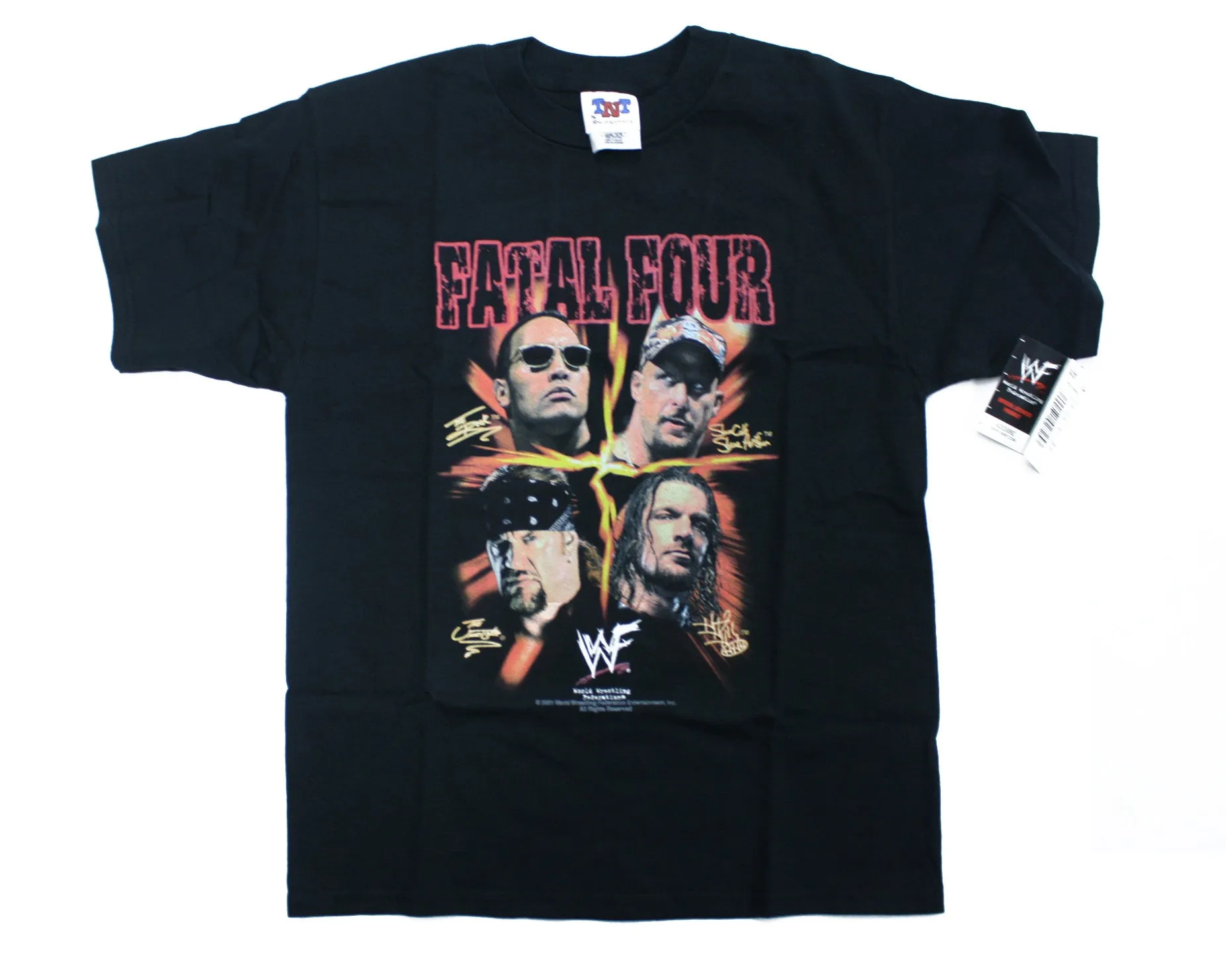 WWF 'FATAL 4' VINTAGE T-SHIRT SMALL